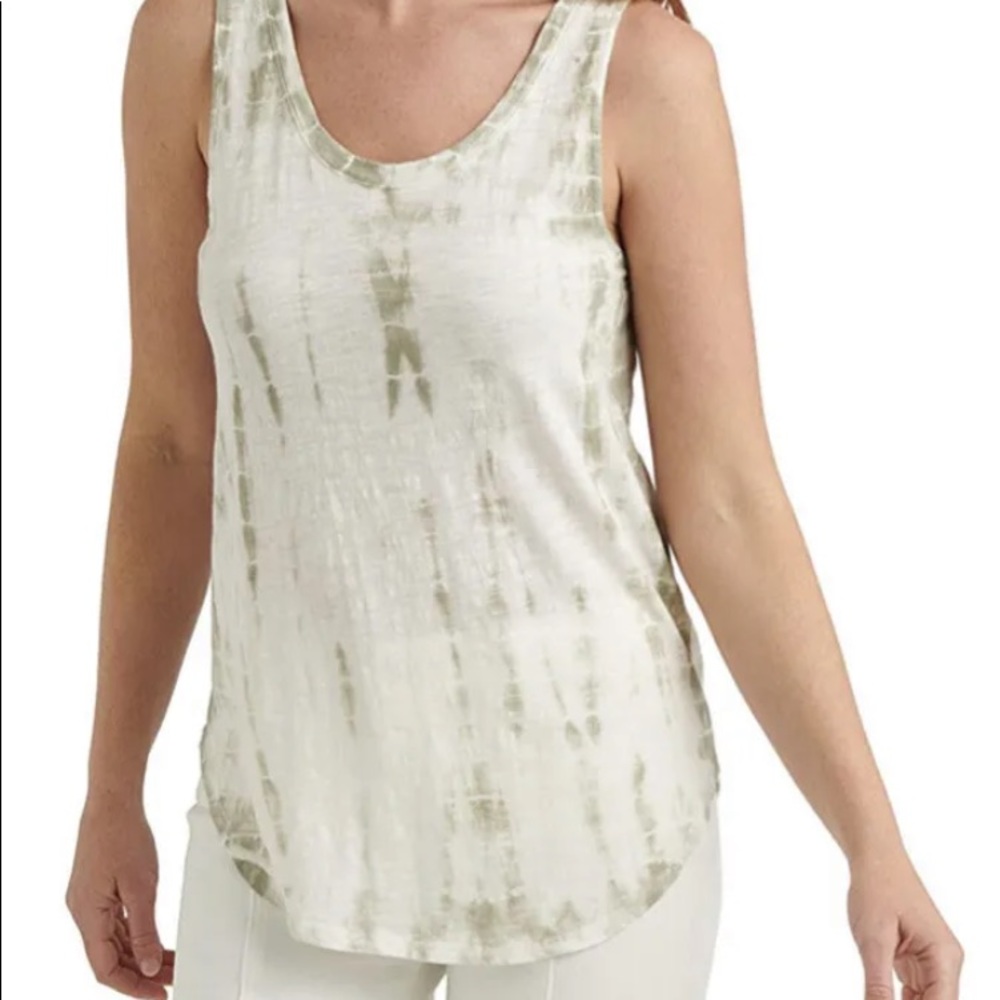 Lucky Brand Tie-Dyed Cotton Tank Top Green S NWT.
